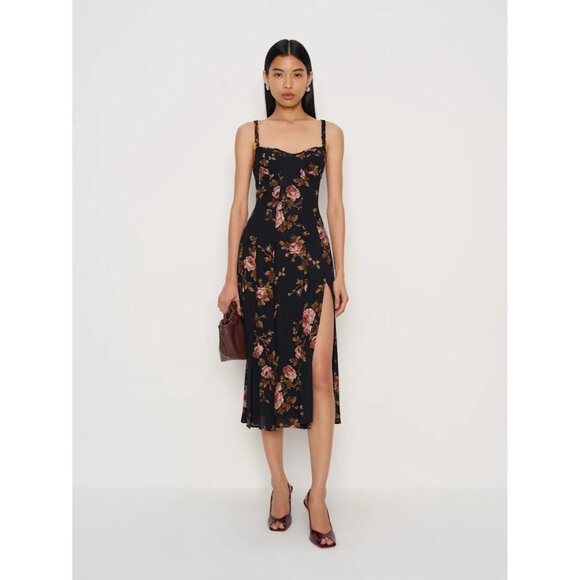 Reformation Dresses & Skirts - New Reformation Women's Katara Midi Dress Size 4 Ballad Floral Pattern